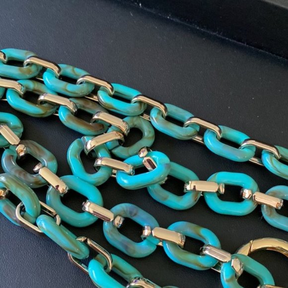 Turquoise Acrylic Purse Strap - Picture 2 of 6